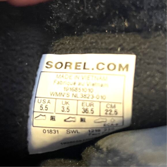 Sorel Whitney II Waterproof & Insulated Tall Boot in Black SZ 5.5 - Picture 7 of 8